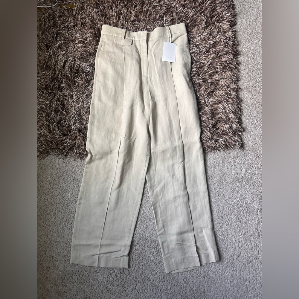 COS women’s cream linen pants